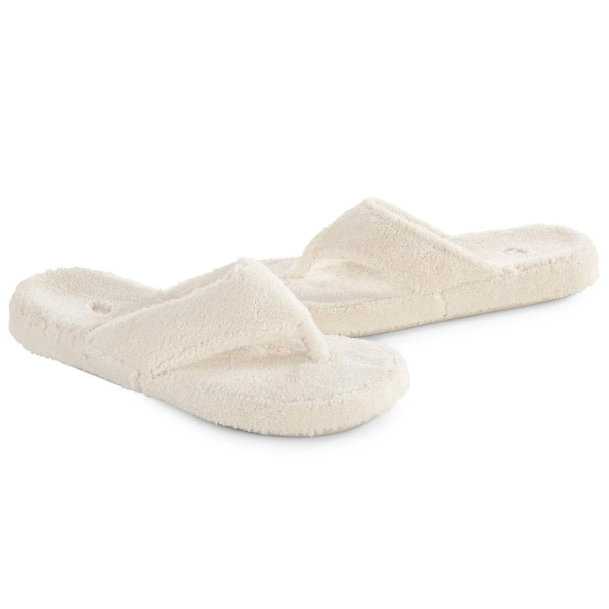 ACORN Womens Spa Thong Slippers - Natural 3 ACORN Womens Spa Thong Slippers - Natural