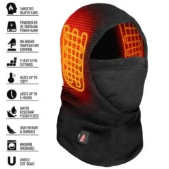 ActionHeat 5V Battery Heated Fleece Balaclava -Hestra Clothing Store actionheat 5v battery heated balaclava fleece hood 225