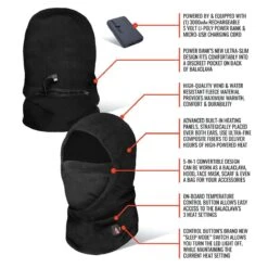 ActionHeat 5V Battery Heated Fleece Balaclava -Hestra Clothing Store actionheat 5v battery heated fleece balaclava 251