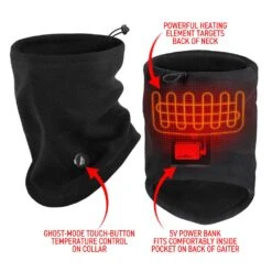 ActionHeat 5V Battery Heated Fleece Gaiter -Hestra Clothing Store actionheat 5v battery heated fleece gaiter 10
