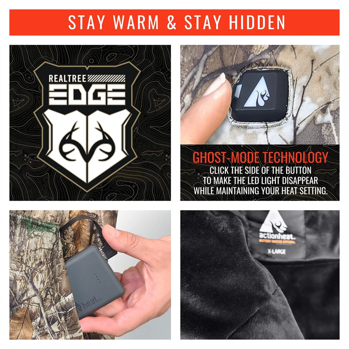 ActionHeat 5V Battery Heated Hunting Hoodie Jacket - Camouflage 7 ActionHeat 5V Battery Heated Hunting Hoodie Jacket - Camouflage - Image 5