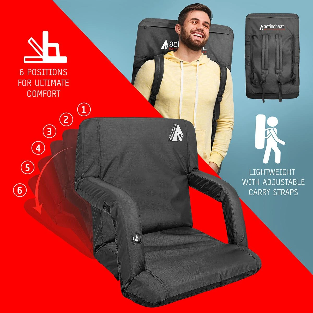 ActionHeat 5V Heated Folding Bleacher Seat 7 ActionHeat 5V Heated Folding Bleacher Seat - Image 5