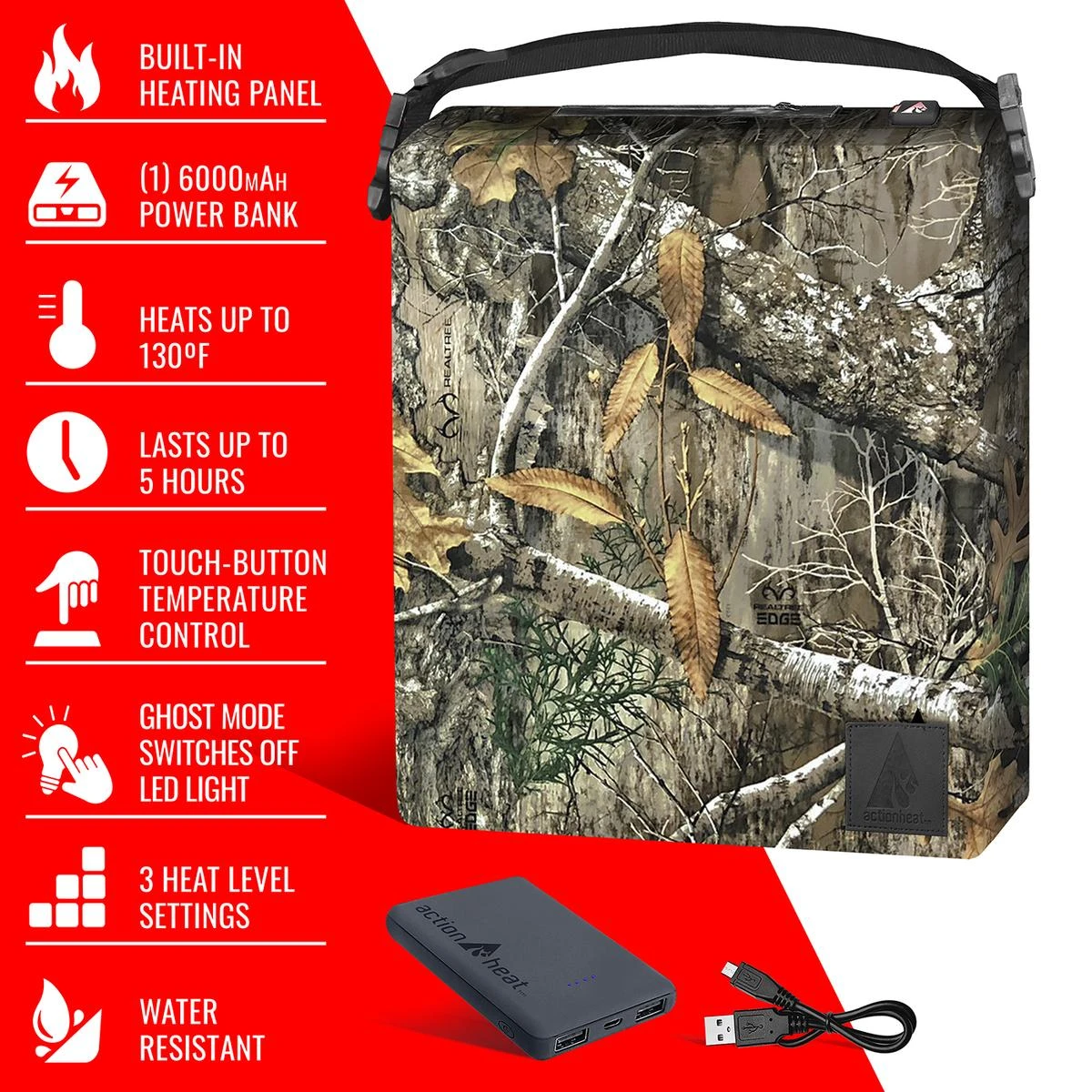 ActionHeat 5V Heated Hunting Seat Cushion - Camoflauge 7 ActionHeat 5V Heated Hunting Seat Cushion - Camoflauge - Image 5