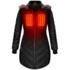 ActionHeat 5V Womens Heated Long Puffer Jacket W/ Hood -Hestra Clothing Store actionheat 5v heated long puffer jacket w hood women s pre order ships dec 1st 90