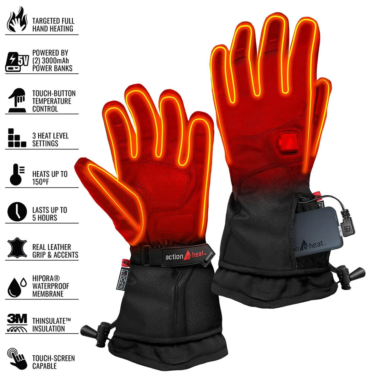 ActionHeat 5V Womens Premium Heated Gloves 7 ActionHeat 5V Womens Premium Heated Gloves - Image 5