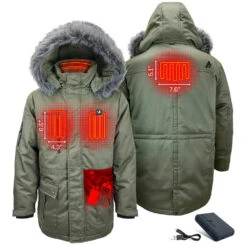 ActionHeat 5V Mens Battery Heated Parka Jacket -Hestra Clothing Store actionheat 5v men s battery heated parka jacket 8