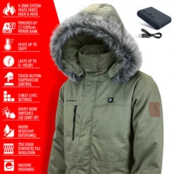 ActionHeat 5V Mens Battery Heated Parka Jacket -Hestra Clothing Store actionheat 5v men s battery heated parka jacket 9