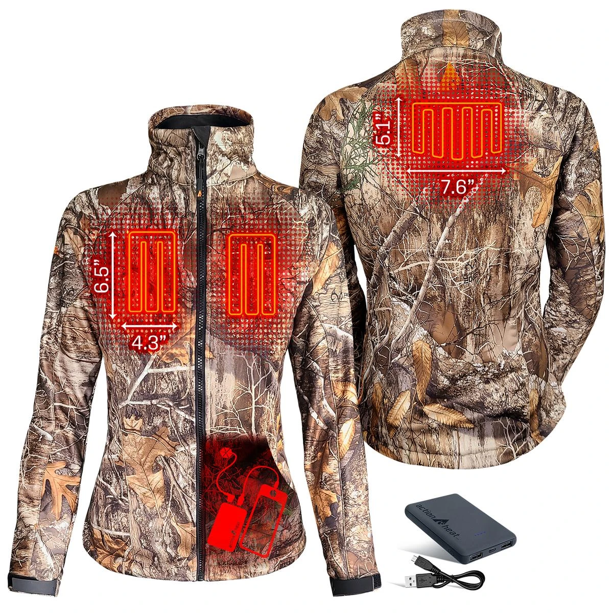 ActionHeat 5V Womens Battery Heated Hunting Jacket 5 ActionHeat 5V Womens Battery Heated Hunting Jacket - Image 3