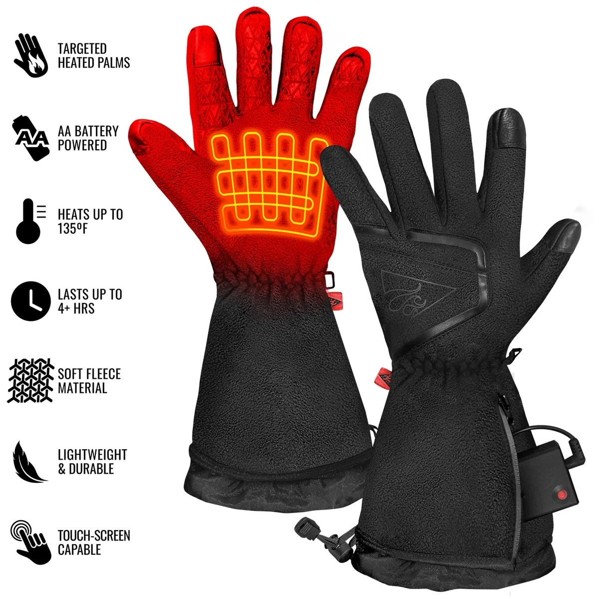 ActionHeat AA Womens Fleece Heated Gloves 2.0 7 ActionHeat AA Womens Fleece Heated Gloves 2.0 - Image 5