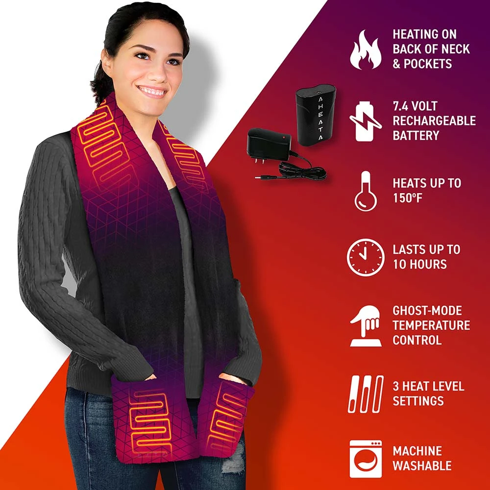 Aheata 7V Battery Heated Fleece Scarf 7 Aheata 7V Battery Heated Fleece Scarf - Image 5