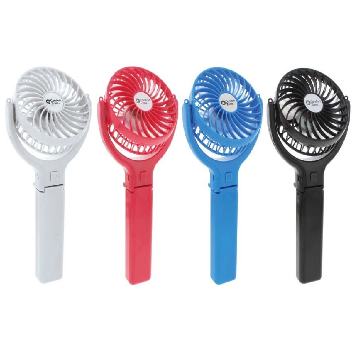 Comfort Zone Battery/USB Handheld Personal And Portable Fan - Assorted 3 Comfort Zone Battery/USB Handheld Personal And Portable Fan - Assorted