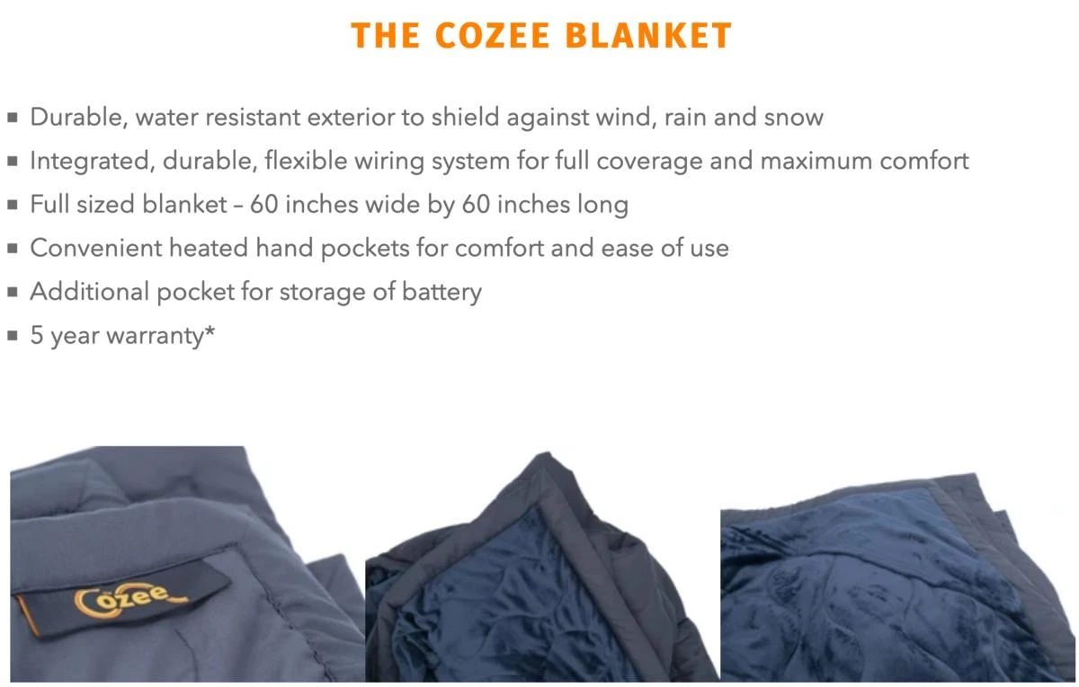 Cozee Battery Powered Heating Blanket With Surge Technology 3 Cozee Battery Powered Heating Blanket With Surge Technology - Image 2