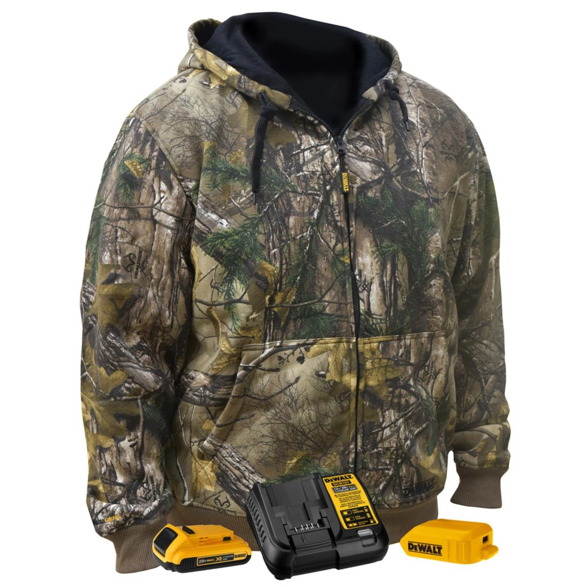 DeWalt 20V MAX XR Lithium Ion Realtree Xtra Camouflage Heated Hoodie With Battery Kit 3 DeWalt 20V MAX XR Lithium Ion Realtree Xtra Camouflage Heated Hoodie With Battery Kit