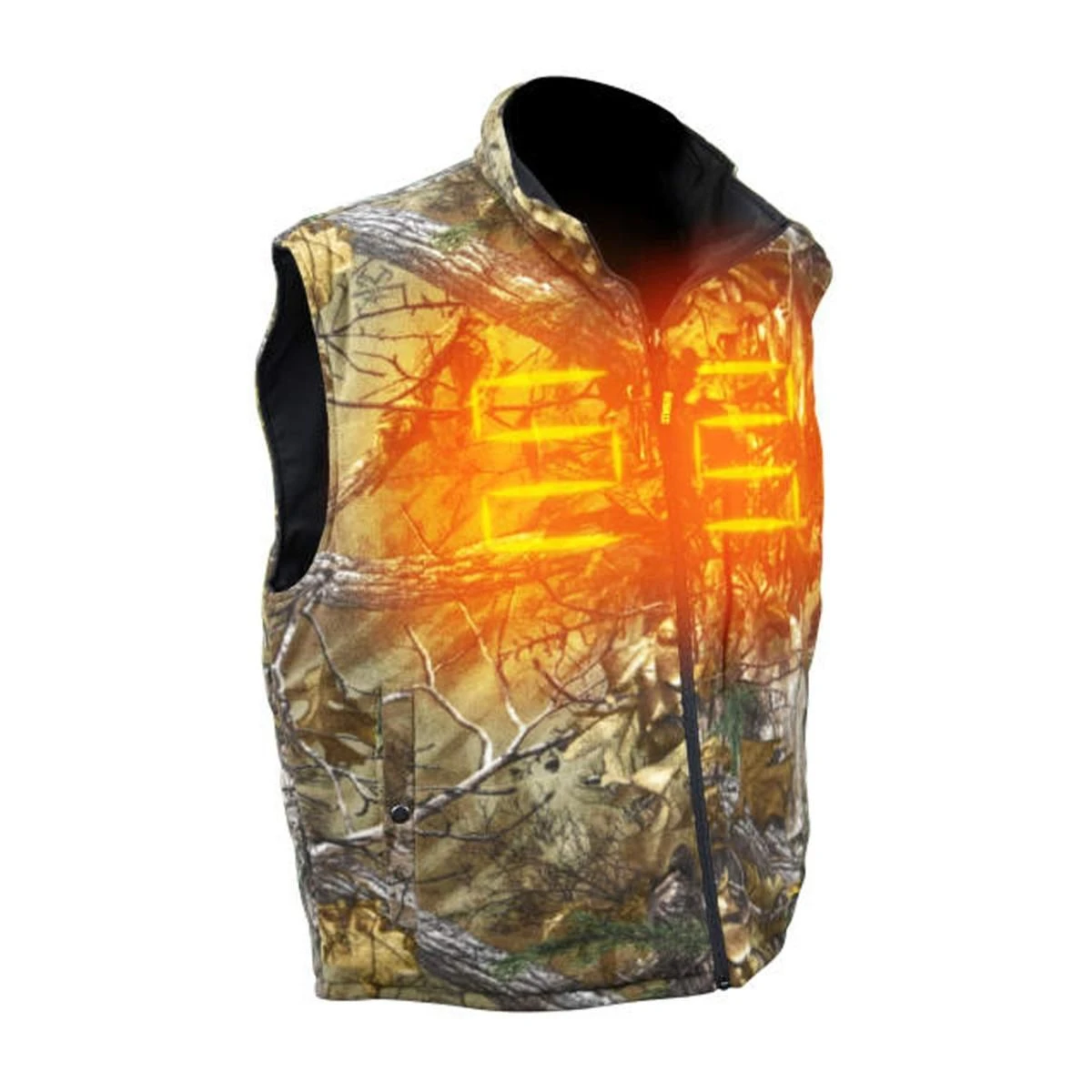 DeWalt Realtree Xtra Mens Camouflage Fleece Heated Vest With Battery 3 DeWalt Realtree Xtra Mens Camouflage Fleece Heated Vest With Battery