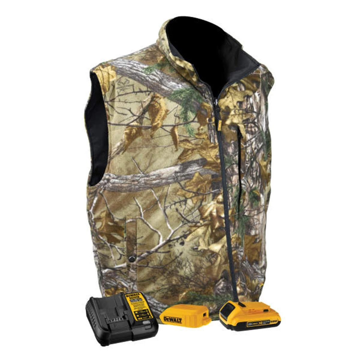 DeWalt Realtree Xtra Mens Camouflage Fleece Heated Vest With Battery 4 DeWalt Realtree Xtra Mens Camouflage Fleece Heated Vest With Battery - Image 2