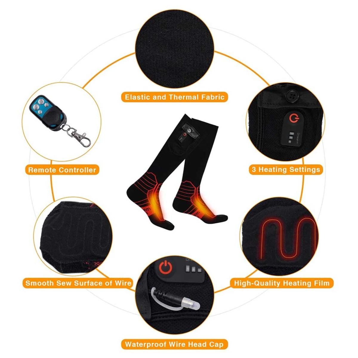 Dr.Warm 7V Wireless Heated Socks With Remote Control 4 Dr.Warm 7V Wireless Heated Socks With Remote Control - Image 2