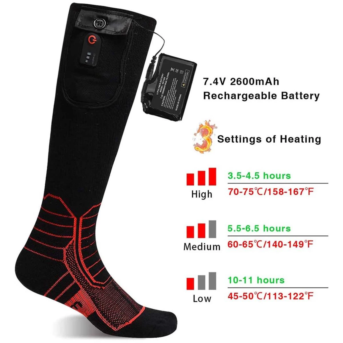 Dr.Warm 7V Wireless Heated Socks With Remote Control 5 Dr.Warm 7V Wireless Heated Socks With Remote Control - Image 3