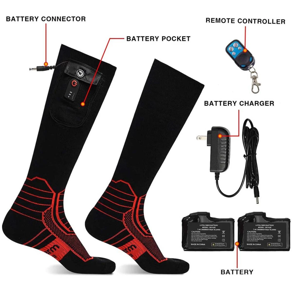 Dr.Warm 7V Wireless Heated Socks With Remote Control 7 Dr.Warm 7V Wireless Heated Socks With Remote Control - Image 5