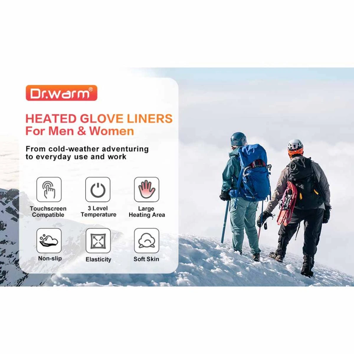 Dr.Warm Rechargeable Heated Gloves Liners 8 Dr.Warm Rechargeable Heated Gloves Liners - Image 6