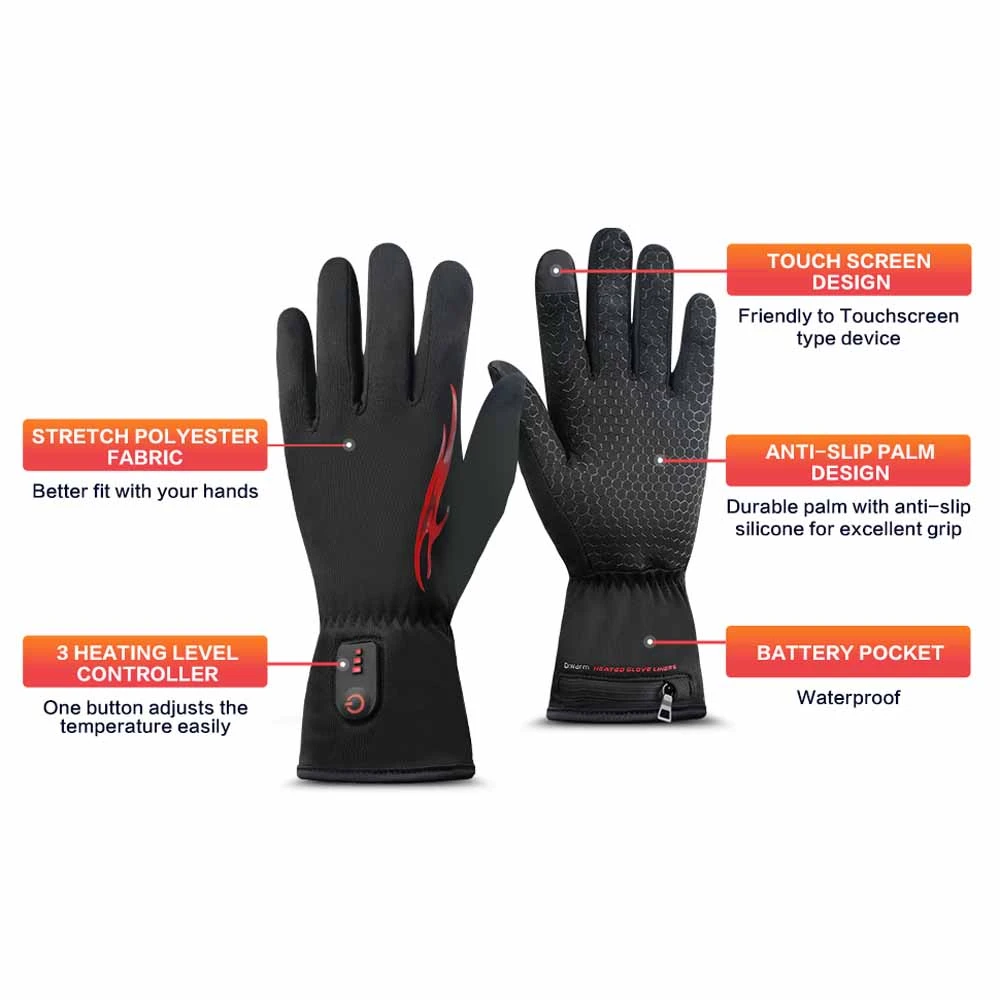 Dr.Warm Rechargeable Heated Gloves Liners 9 Dr.Warm Rechargeable Heated Gloves Liners - Image 7