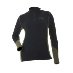 DSG Womens D-Tech Base Layer Shirt - Black/Olive