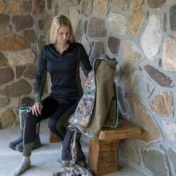 DSG Womens D-Tech Base Layer Shirt - Black/Olive -Hestra Clothing Store dsg d tech base layer shirt black olive 89