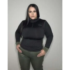 DSG Womens D-Tech Base Layer Shirt - Black/Olive -Hestra Clothing Store dsg d tech base layer shirt black olive 91