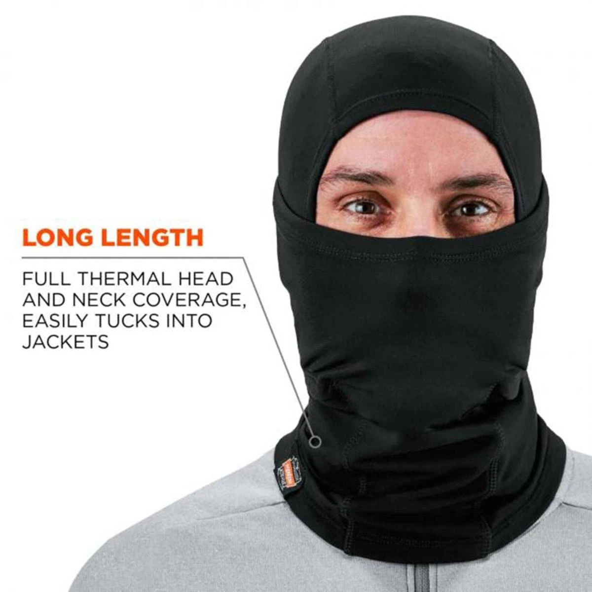 Ergodyne N-Ferno 6844 Dual-Layer Balaclava Face Mask - Black 8 Ergodyne N-Ferno 6844 Dual-Layer Balaclava Face Mask - Black - Image 6