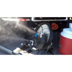 ExtremeMIST 3-n-1 Portable Misting Fan With Solar Panel, Mist Pump And 16ft Mist Line Attachment -Hestra Clothing Store extrememist 3 n 1 portable misting fan with solar panel mist pump and 16ft mist line attachment 137