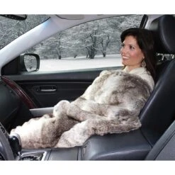 Trillium Faux Fur Cozy The Only Heated Throw For Auto And Home -Hestra Clothing Store faux fur cozy the only heated throw for auto and home 85