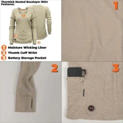 Fieldsheer Mobile Warming 7.4V Womens Thermick Baselayer Heated Shirt - Previous Generation -Hestra Clothing Store fieldsheer mobile warming 7 4v women s thermick baselayer heated shirt previous generation 19