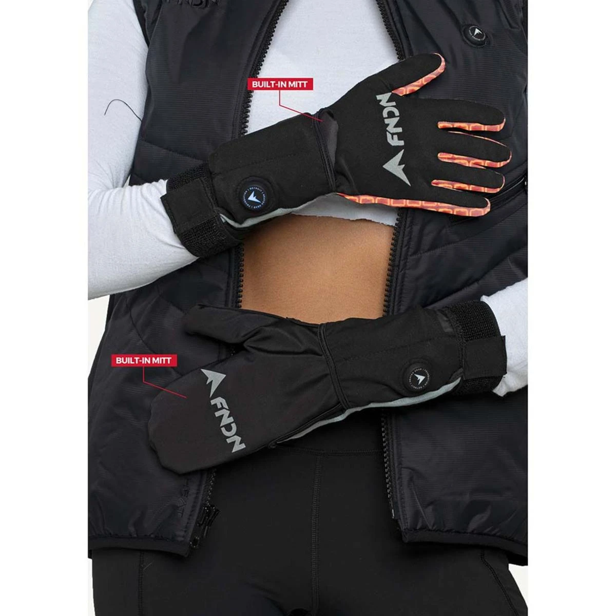 FNDN 3.7V Heated Liner Gloves With Mittens 6 FNDN 3.7V Heated Liner Gloves With Mittens - Image 4