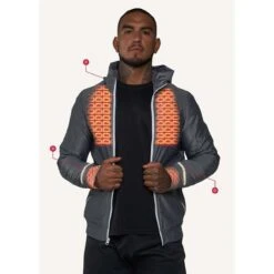 FNDN Heated LED Athletic Jacket With Built-In Heated Gloves
