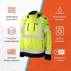 Gobi Heat Flash Heated Hi Vis Reflective Jacket -Hestra Clothing Store gobi heat flash heated hi vis reflective jacket 73
