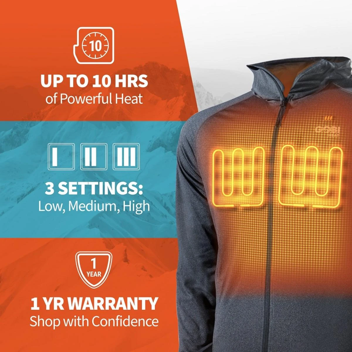 Gobi Heat Mens Apex Heated Tech Hoodie Jacket 7 Gobi Heat Mens Apex Heated Tech Hoodie Jacket - Image 5
