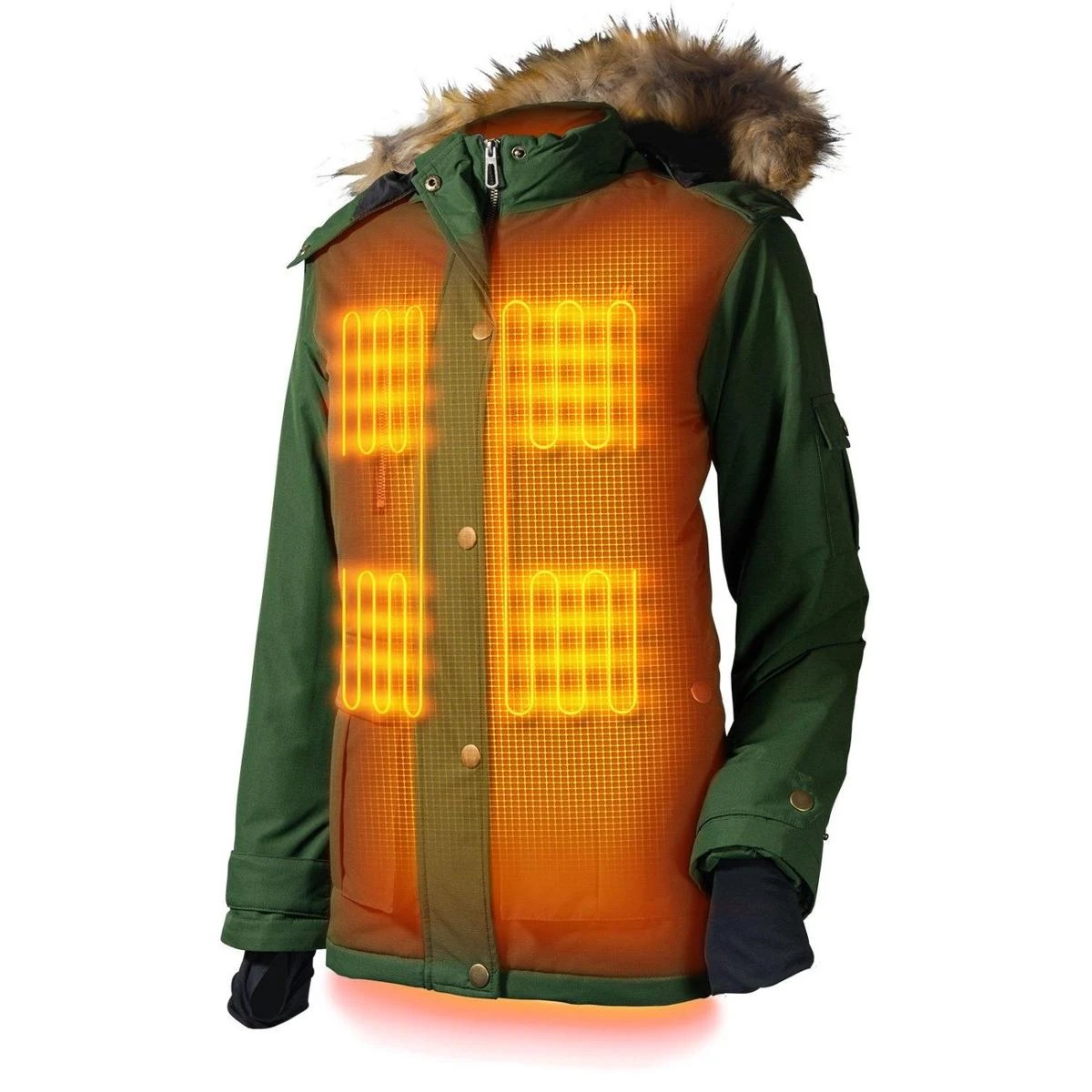 Gobi Heat Womens Arcadia 5 Zone Heated Parka Jacket 5 Gobi Heat Womens Arcadia 5 Zone Heated Parka Jacket - Image 3