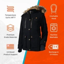 Gobi Heat Womens Arcadia 5 Zone Heated Parka Jacket 17 Gobi Heat Womens Arcadia 5 Zone Heated Parka Jacket -Hestra Clothing Store gobi heat women s arcadia 5 zone heated parka jacket 245