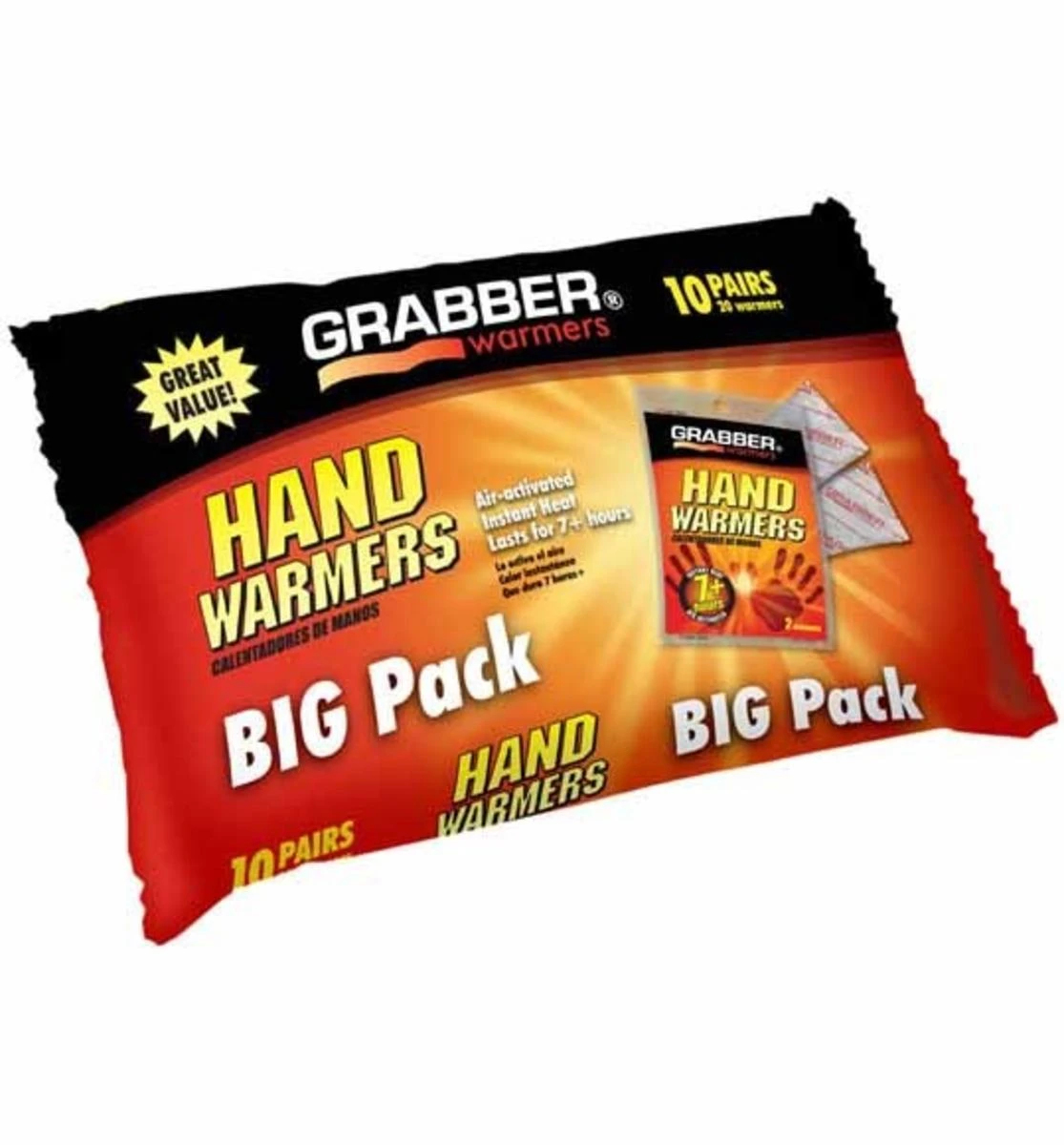 Grabber 7+ Hour Hand Warmer 10 Pair Value Pack 3 Grabber 7+ Hour Hand Warmer 10 Pair Value Pack