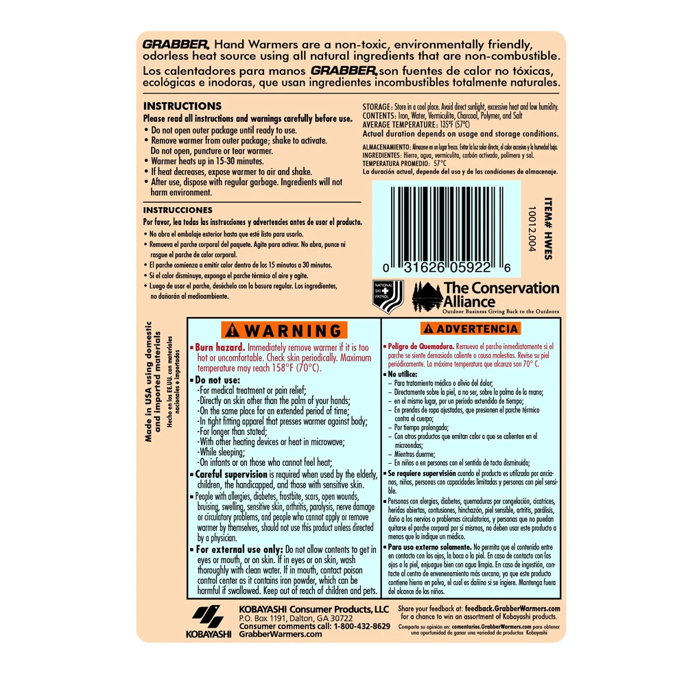 Grabber 7+ Hour Hand Warmer 10 Pair Value Pack 4 Grabber 7+ Hour Hand Warmer 10 Pair Value Pack - Image 2