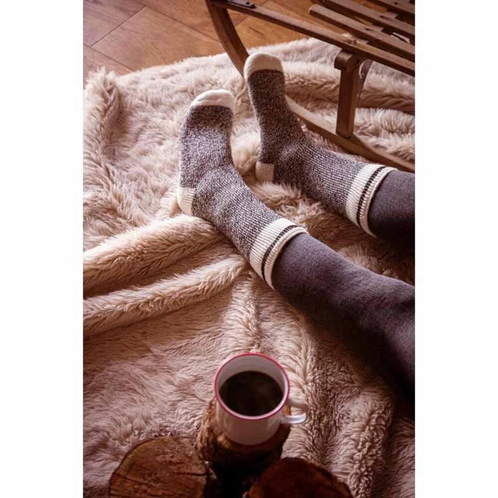 Heat Holders Mens Jeffrey Original Cream Block Twist Crew Socks 6 Heat Holders Mens Jeffrey Original Cream Block Twist Crew Socks - Image 4