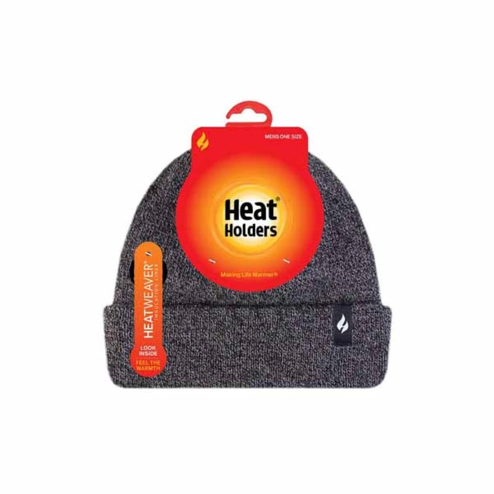 Heat Holders Mens Oran Solid Flat Knit Roll Up Hat 5 Heat Holders Mens Oran Solid Flat Knit Roll Up Hat - Image 3