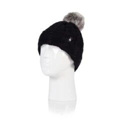 Heat Holders Womens Roll Up Pom Pom Hats