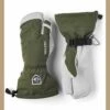 Hestra Heli Army Leather 3-Finger Winter Mitten -Hestra Clothing Store hestra heli 3 finger glove 98