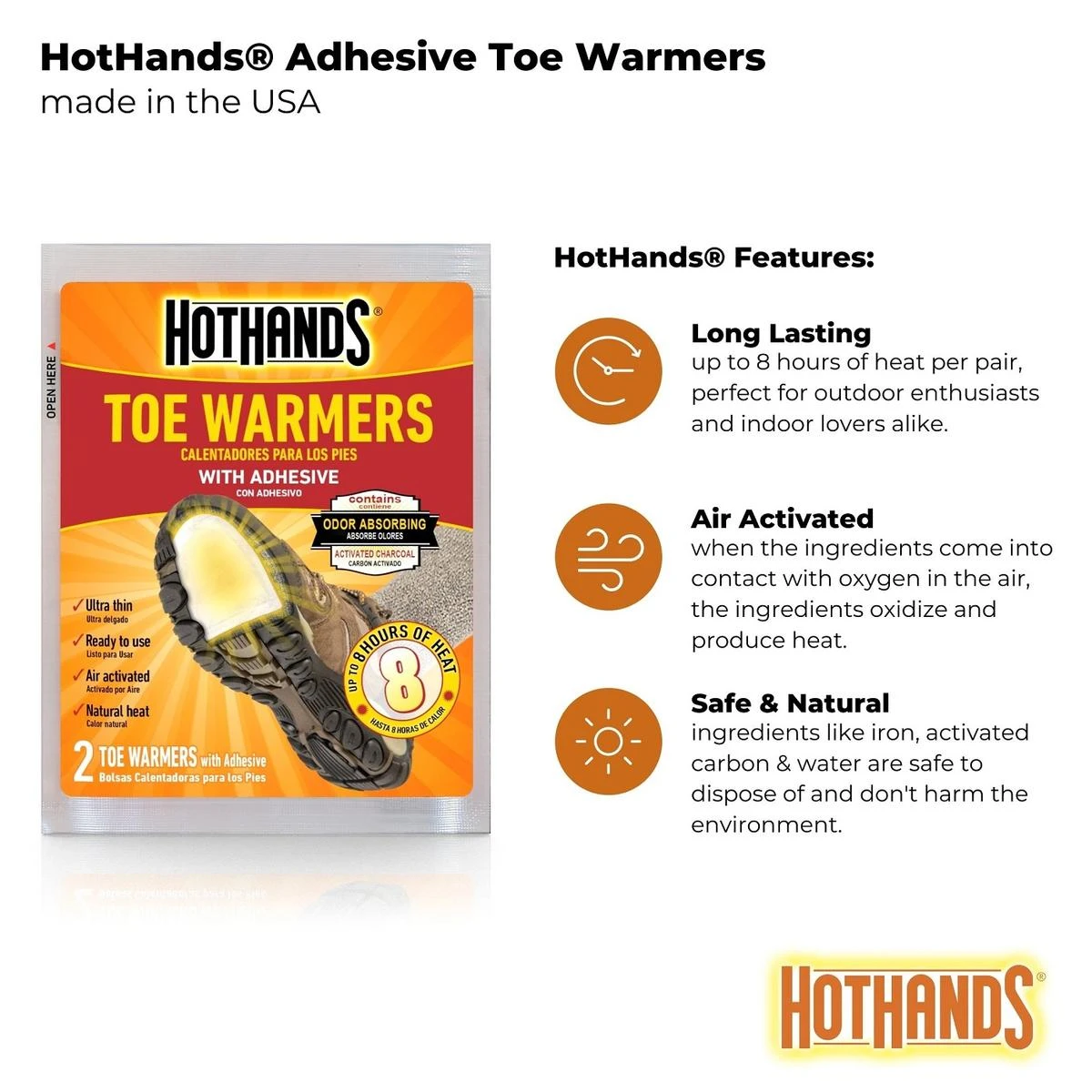 HotHands Toasti Toes 8 Hour Toe Warmers - 40 Pack Case 6 HotHands Toasti Toes 8 Hour Toe Warmers - 40 Pack Case - Image 4