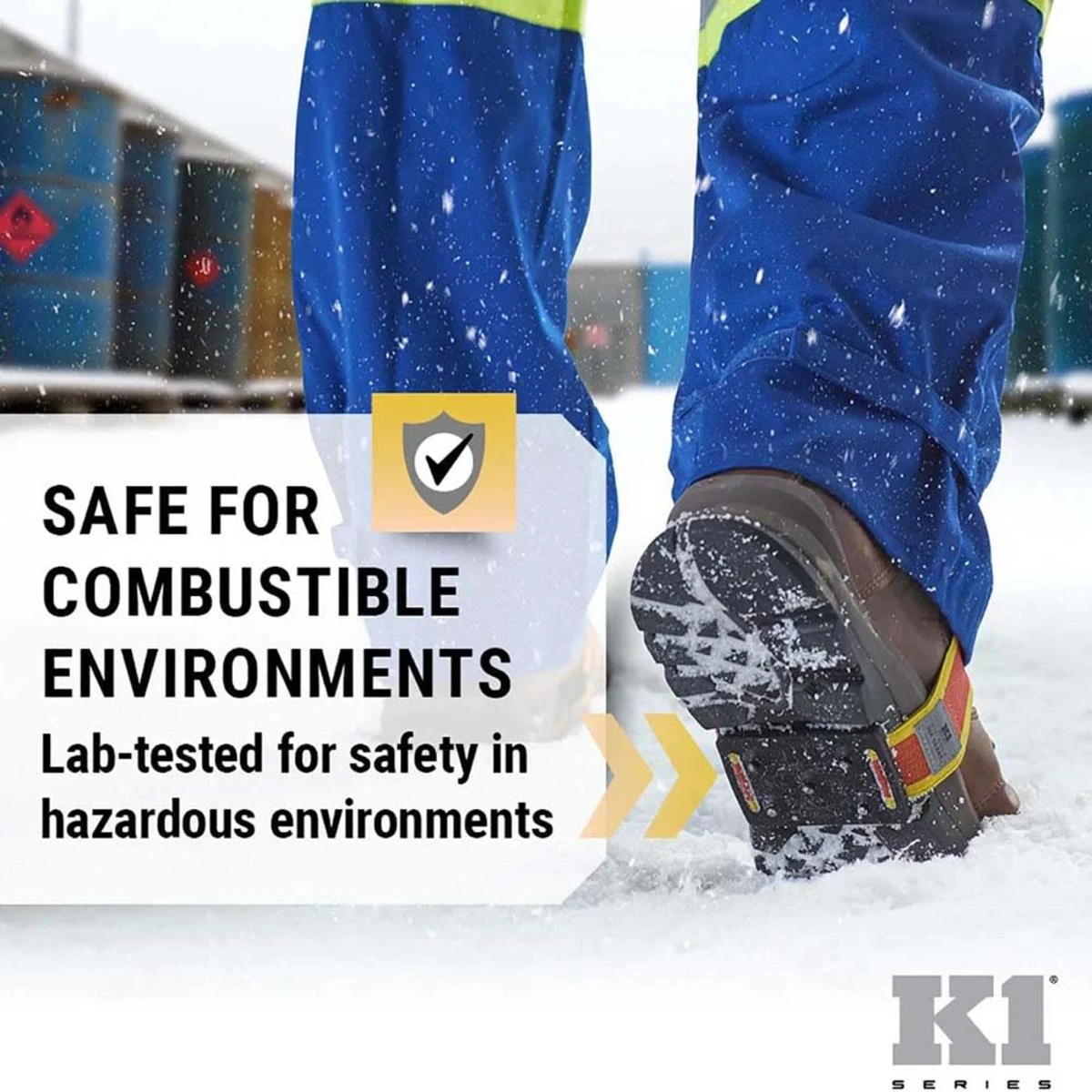 K1 Ice Cleats Original Mid-Sole Ice Cleats Intrinsic - Hi-Vis 8 K1 Ice Cleats Original Mid-Sole Ice Cleats Intrinsic - Hi-Vis - Image 6