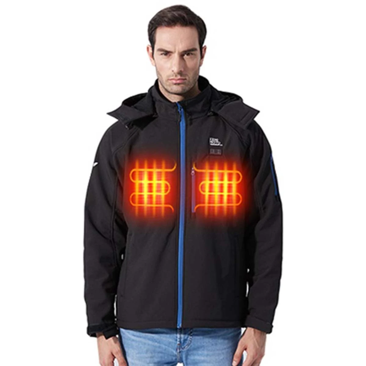 Kemimoto Mens Classic Heated Warm Jacket With Fleece 4 Kemimoto Mens Classic Heated Warm Jacket With Fleece - Image 2