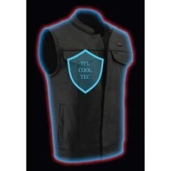 Milwaukee Leather 7.4V Mens Leather Club Style Vest With Heated And Cool Technology -Hestra Clothing Store milwaukee leather 7 4v men s leather club style vest with heated and cool technology 100