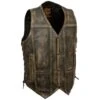 Milwaukee Leather Mens Brown Distressed 10 Pocket Vest -Hestra Clothing Store milwaukee leather men s brown distressed 10 pocket vest 83