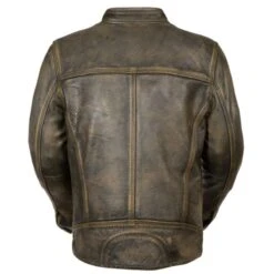 Milwaukee Leather Mens Brown Distressed Scooter Jacket -Hestra Clothing Store milwaukee leather men s brown distressed scooter jacket 122