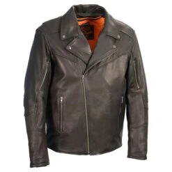 Milwaukee Leather Mens Lightweight Triple Stitch Extra Long Beltless Biker Jacket